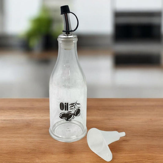 High Quality Acrylic Oil Bottle with Chromed Pourer