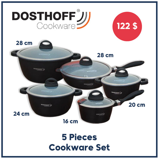 Dosthoff 5 pcs Cookware Casserole Set