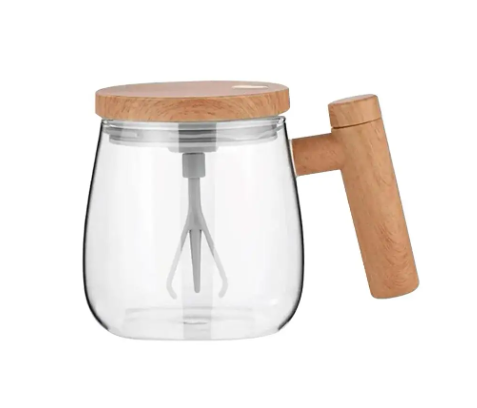 Self Stirring Coffee Mug, Glass Electric Self Mixing Cup - Lunaz Shop
