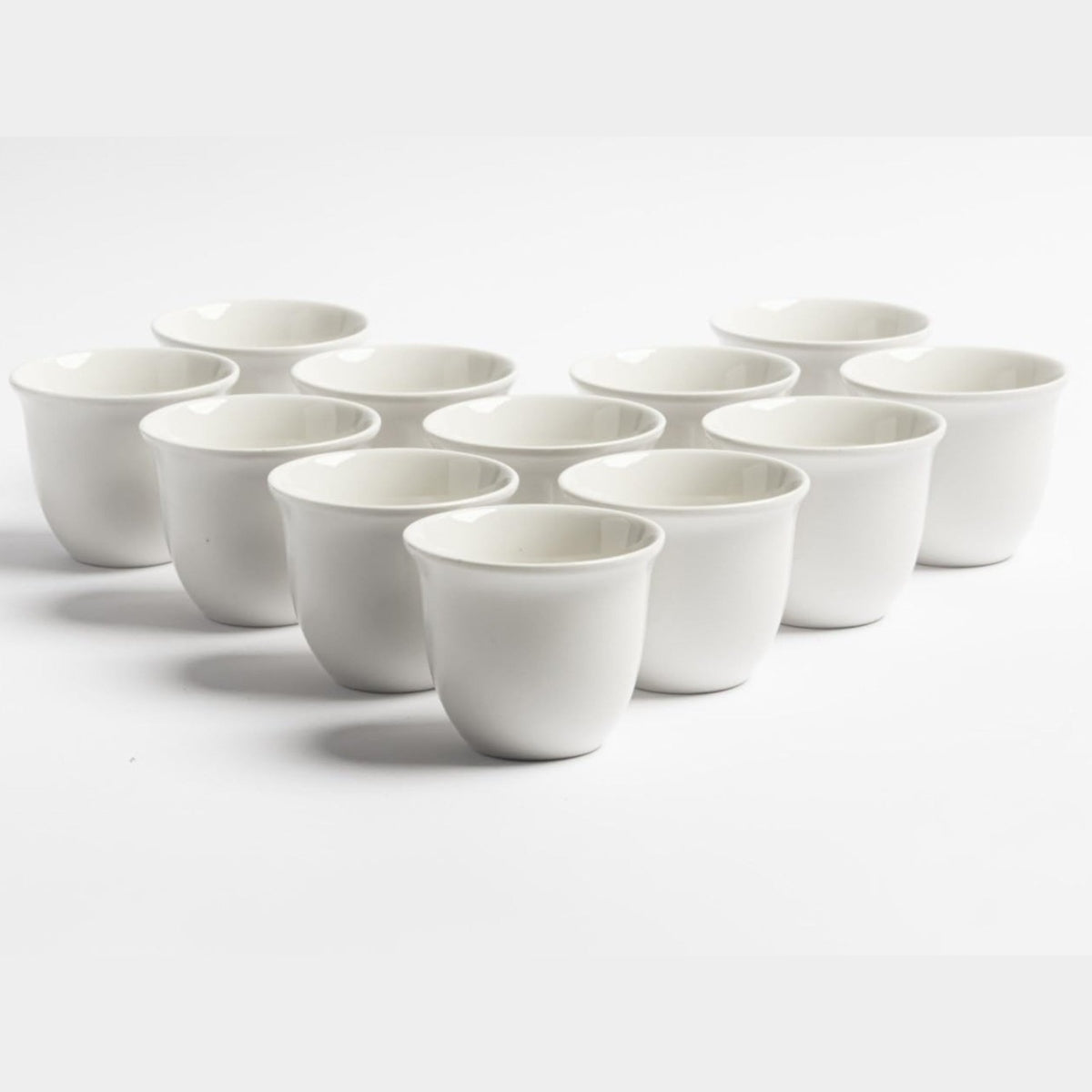 White Porcelain Arabic Coffee Cups X12