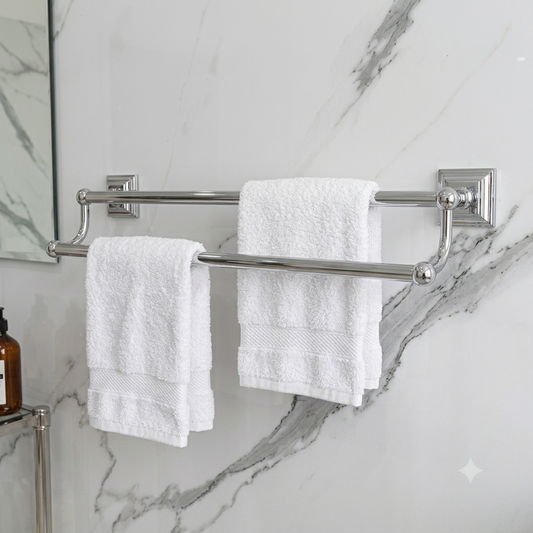 Bathroom Double Towel Bar Hanger
