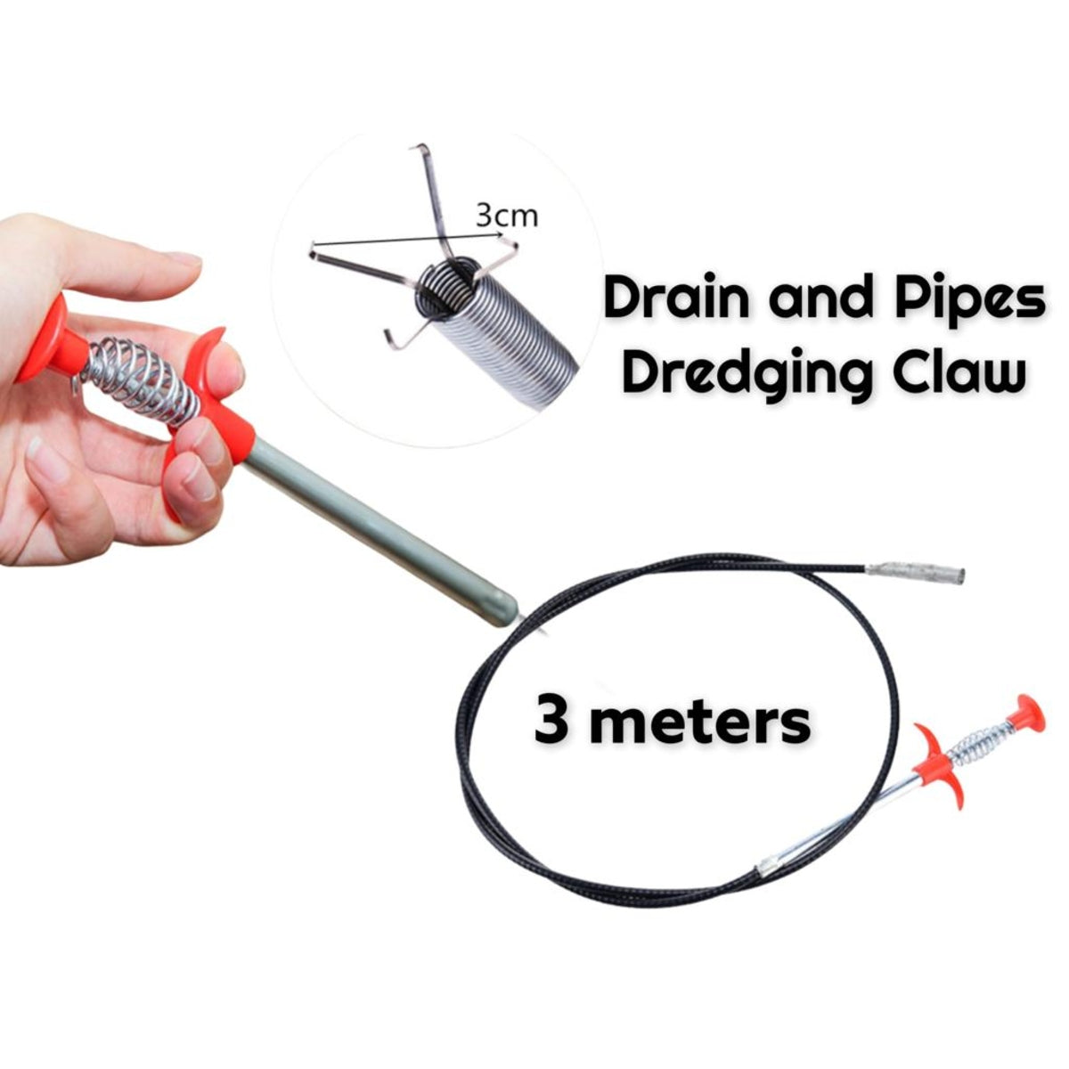 Drainer Cleaning Hook 3 meters