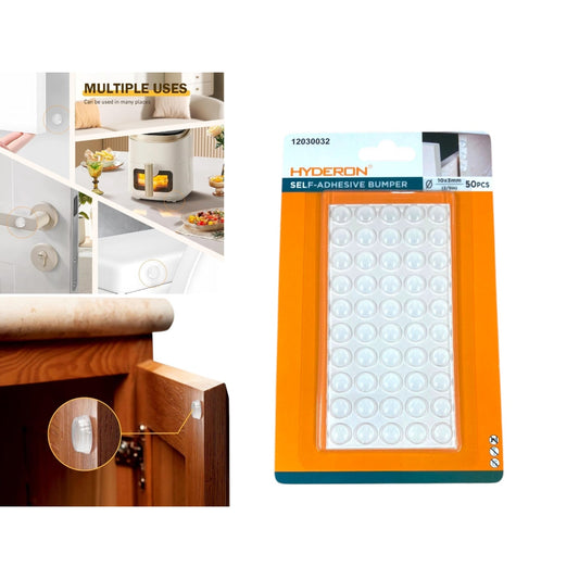Multipurpose Cabinet Bumpers Clear Adhesive Pads X50