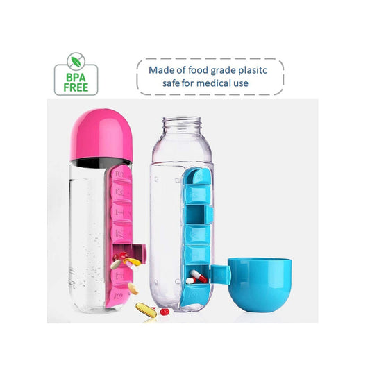 Pill and Vitamin organizers and Plastic Drink Bottle