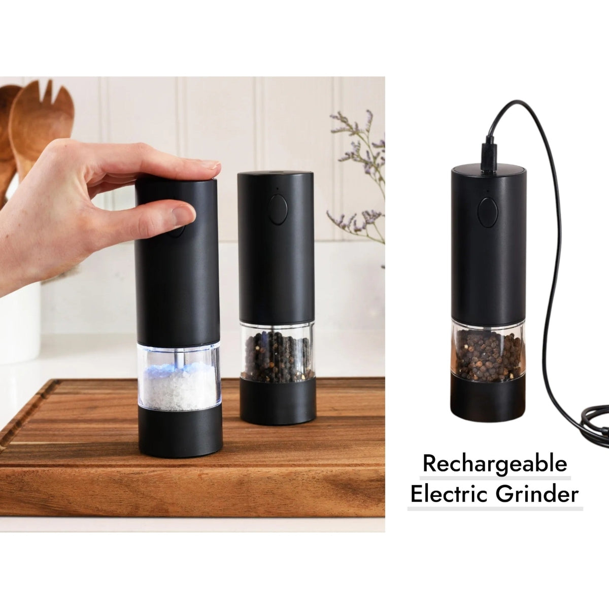 USB Rechargable Electric Salt or Pepper Mill