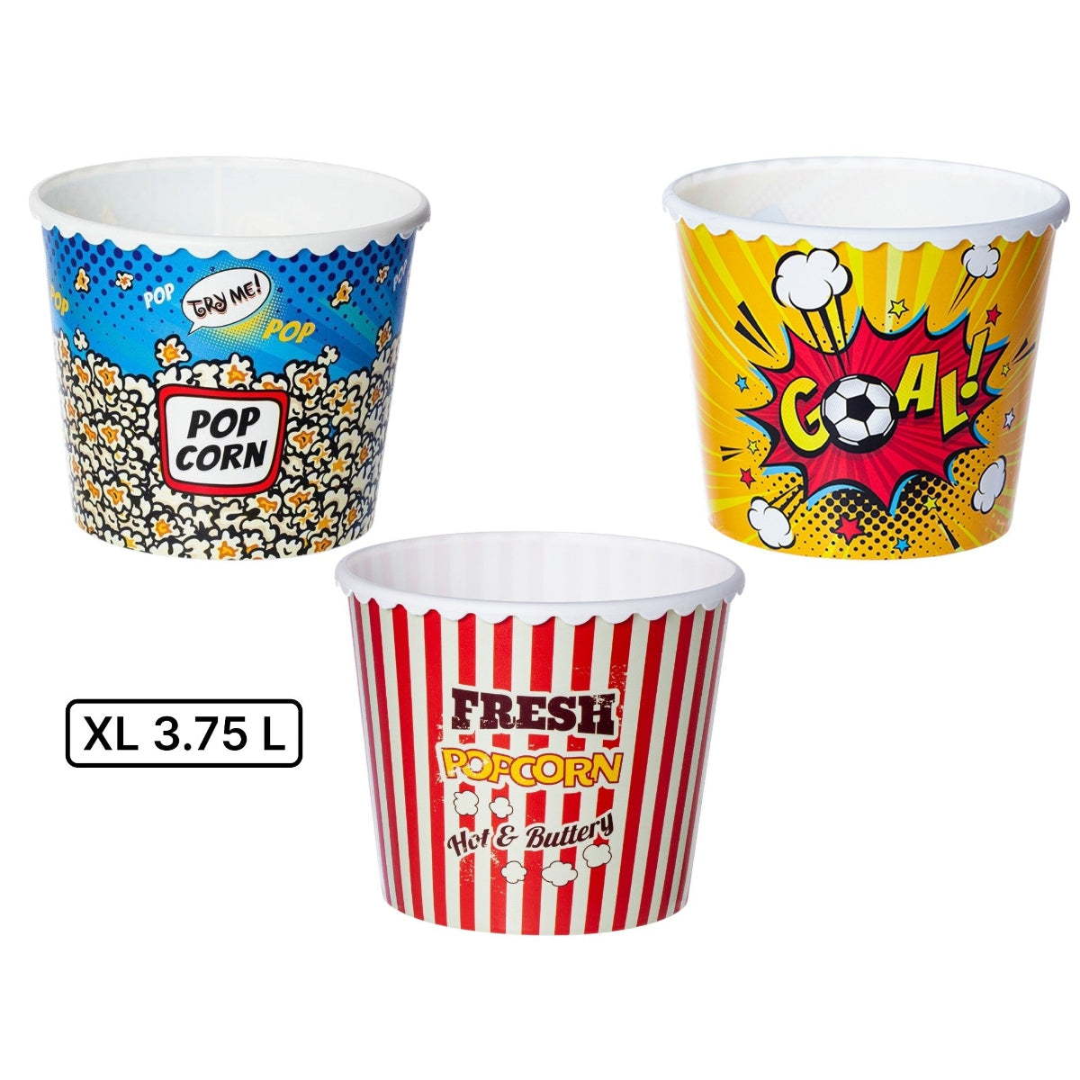 Extra Large Round Popcorn Bucket 3.75L