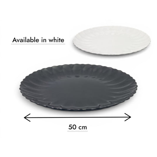 Melamine Big Round Dish with wavy edges