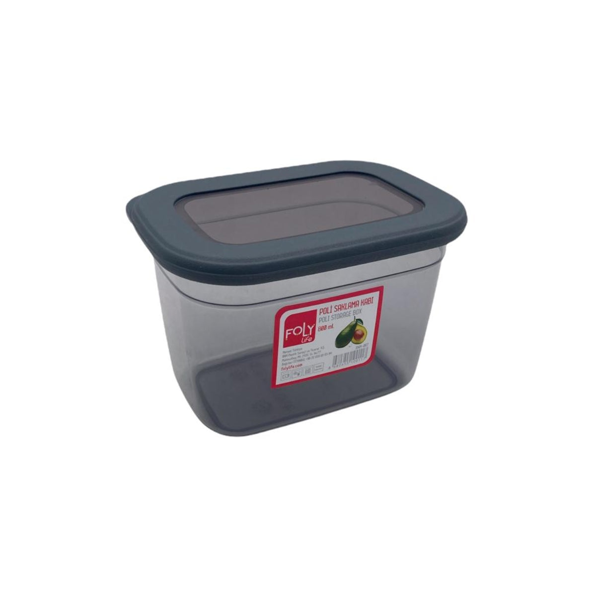 800 ml Poli Food Storage Box with Silicon Rim Cover