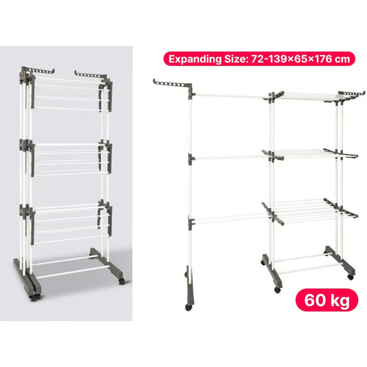 Expanding Three Layered Cloth Dryer with Wheels