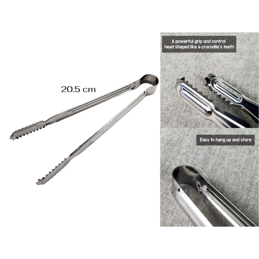 Ergonomic Stainless Steel Food Tong 20.5 cm