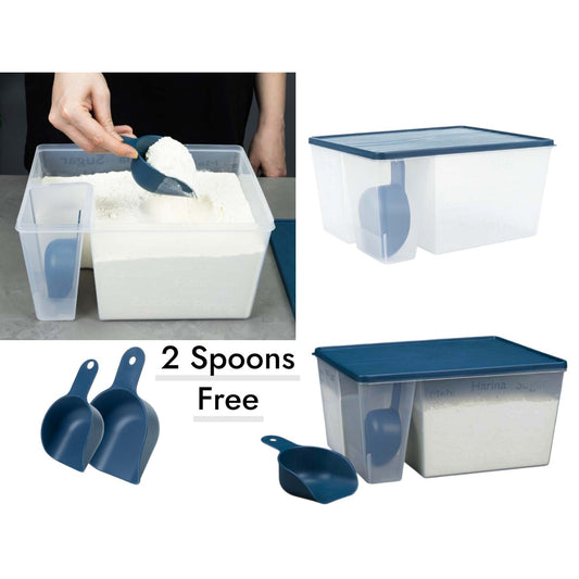 DecoBella Jumbo Rectangular Storage Box w 2 Spoons 6.5L