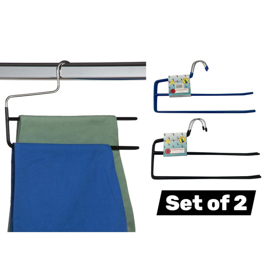 Set of 2 anti-slip trousers hangers