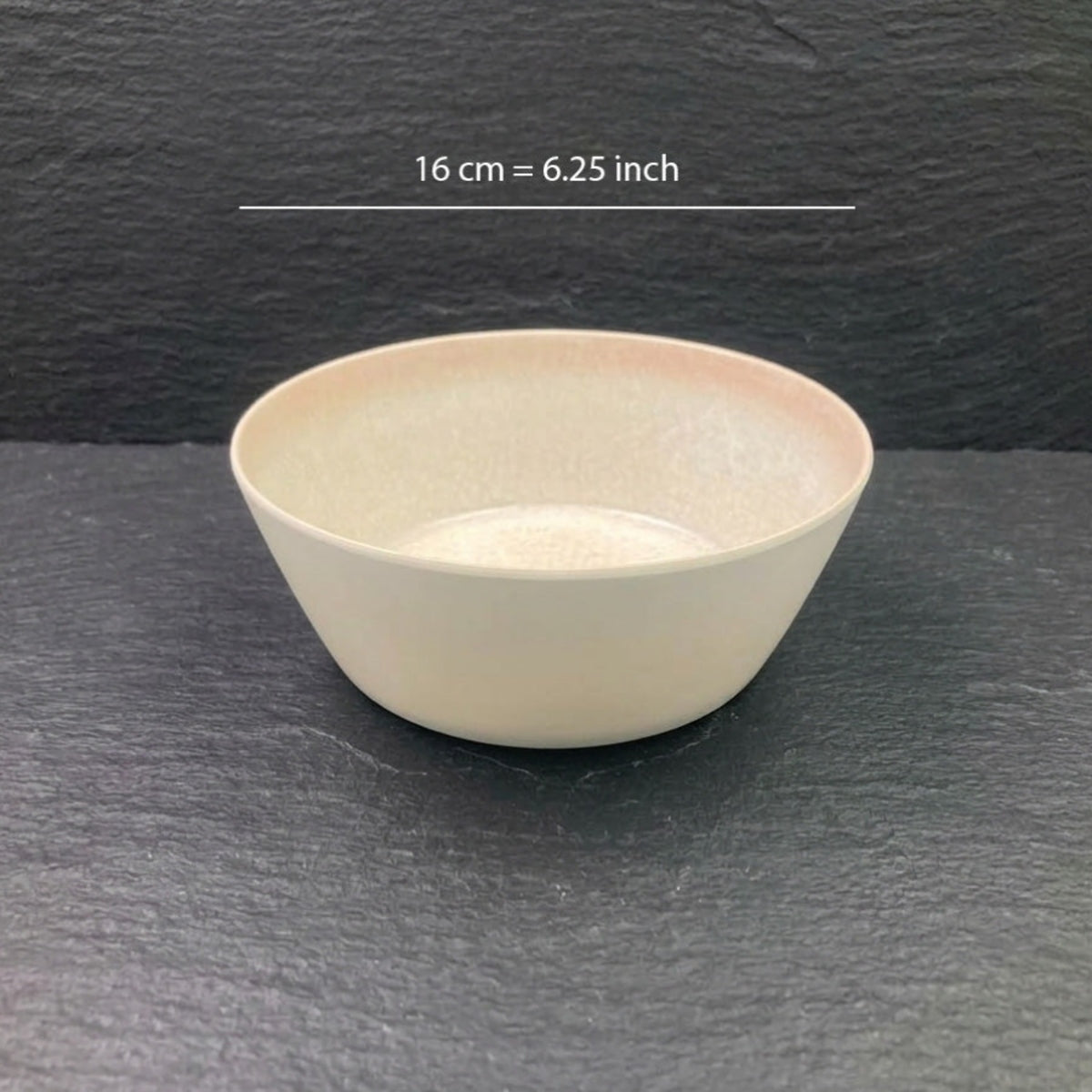 Beige Marble Melamine Large Round Bowl 6.25 inch X6