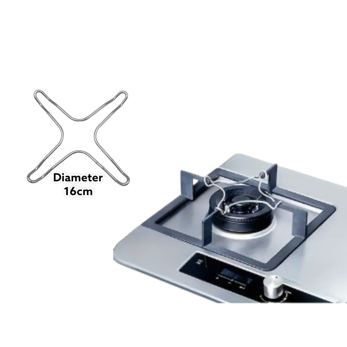 Steel Support for Hobs - MADE IN ITALY - 17 cm