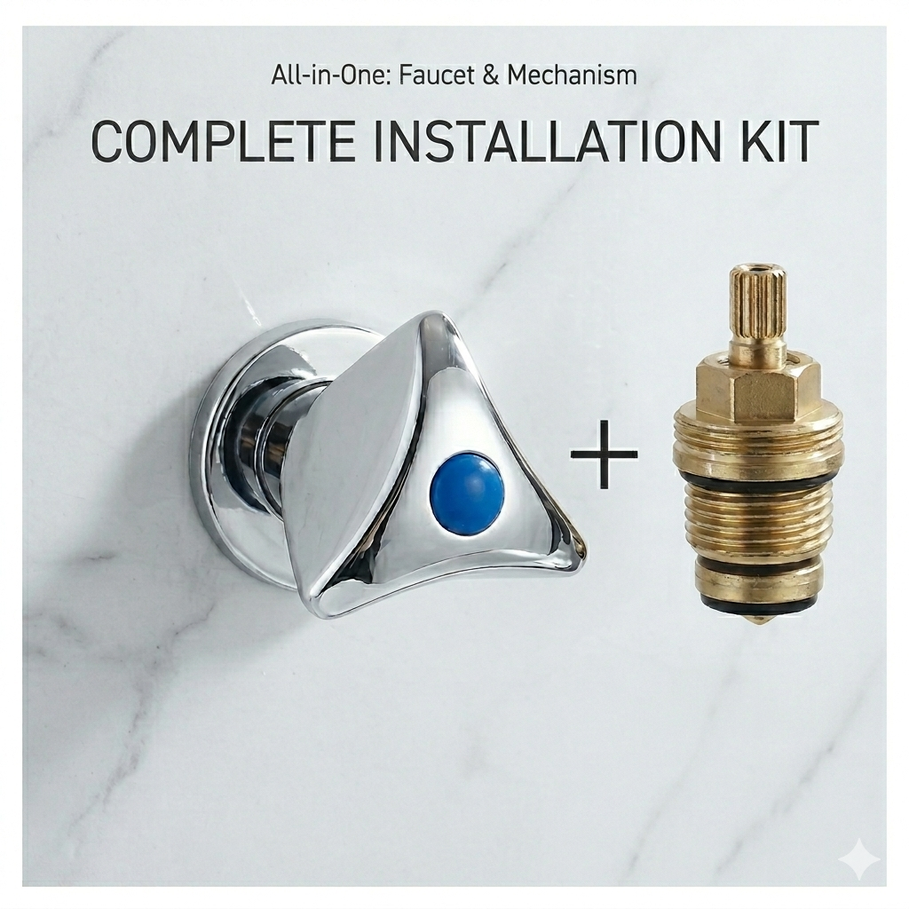 Universal Basin Faucet Handle & Cartridge Set