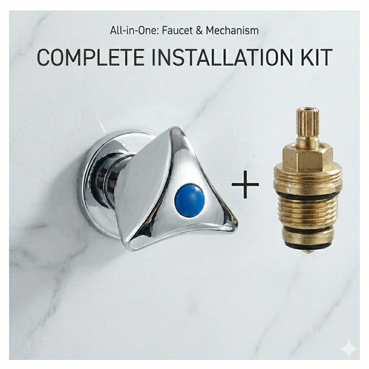 Universal Basin Faucet Handle & Cartridge Set