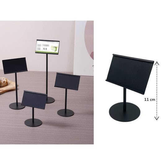 Matte Black Deluxe Table Card Holder 11 cm