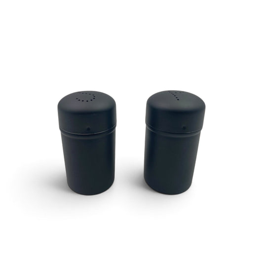 Salt and Pepper Matte Black Stainless Steel Shaker Set