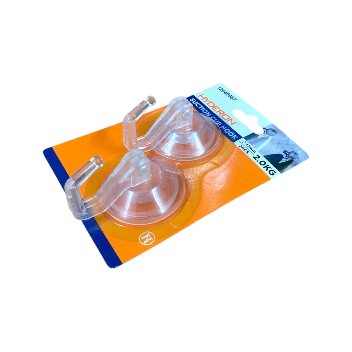 Strong Transparent Suction Cup Round Hook X2