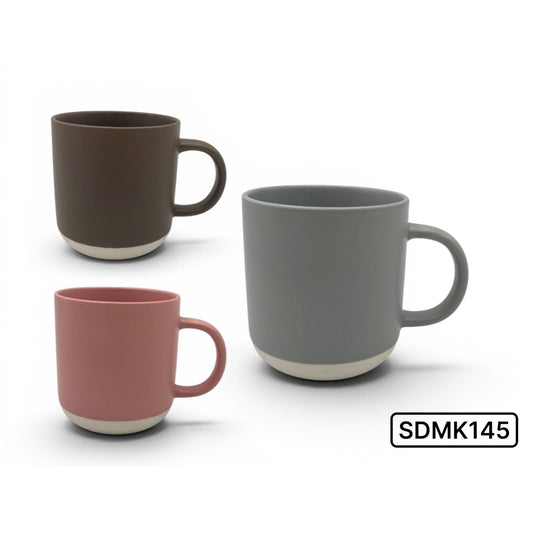 Porcelain Mug with Mat Finish and White Base