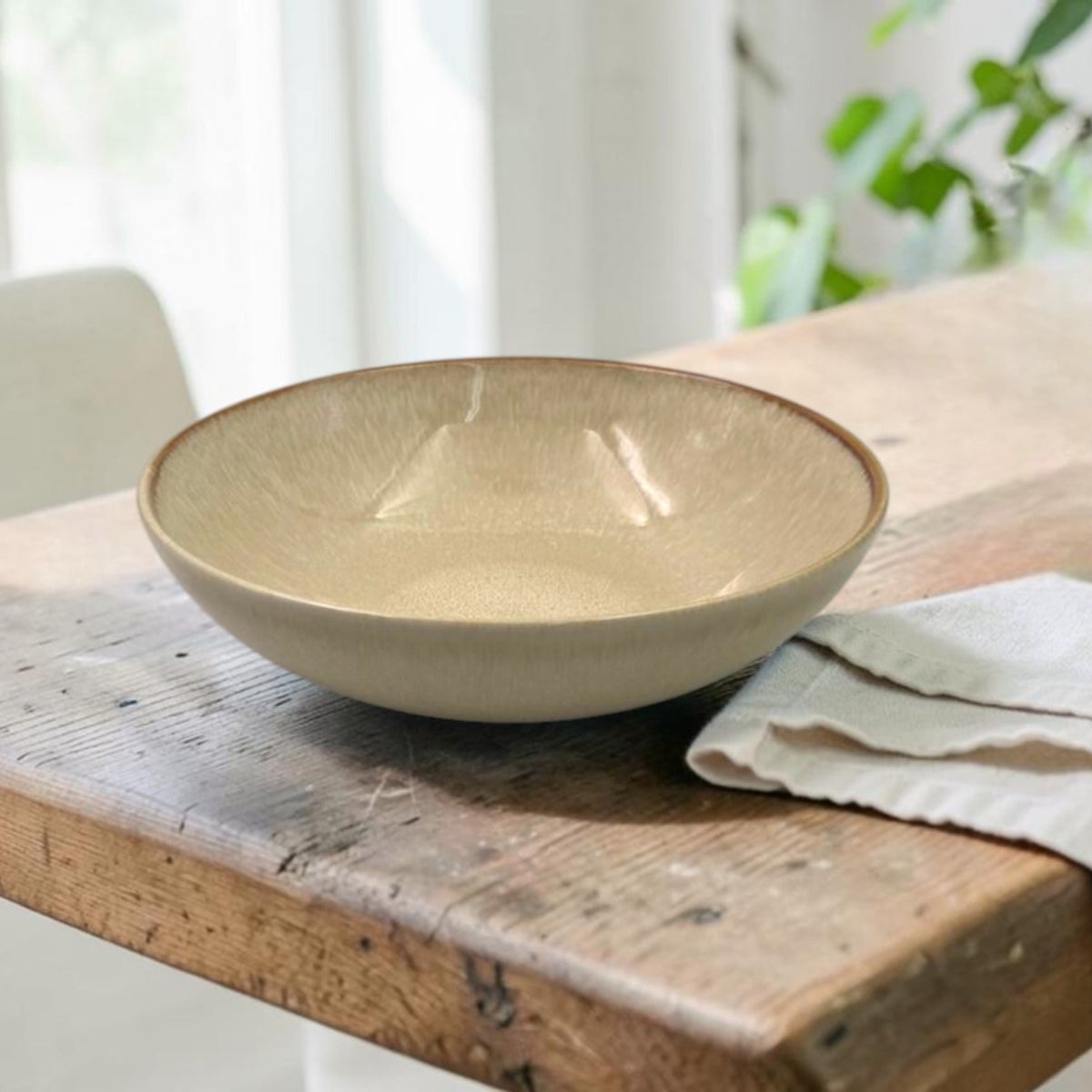 Dosthoff Glazed Beige Slade Plate 19.5 cm