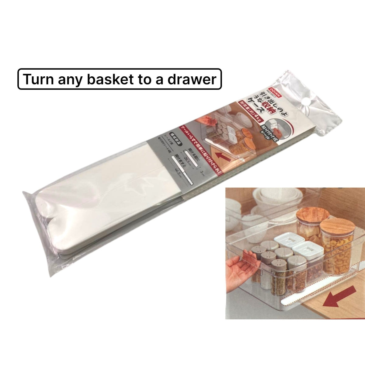 DOINN Drawer Rails: turn any basket to a drawer