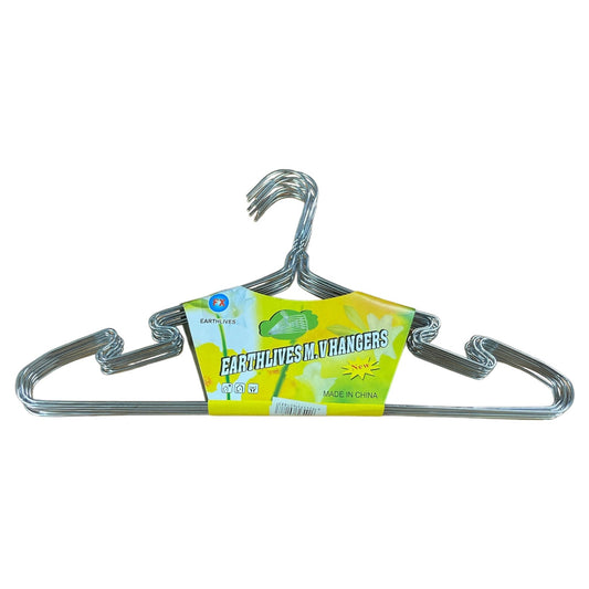 Stainless Steel Cloth Hangers with Groove X10