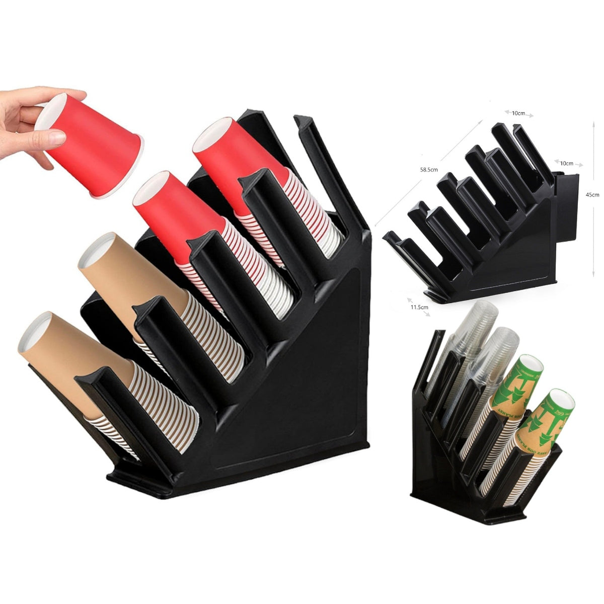 4 Grids Tilted Disposable Coffee Cup Holder