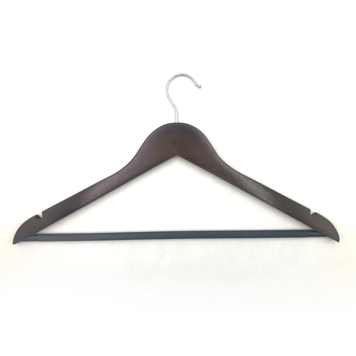 Brown Wooden Hanger with Anti Slip Tube