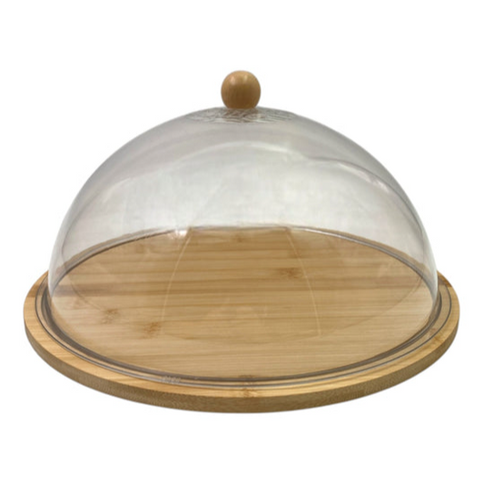 Bamboo & Acrylic Cake and Cheese Board with Cover 31.5cm