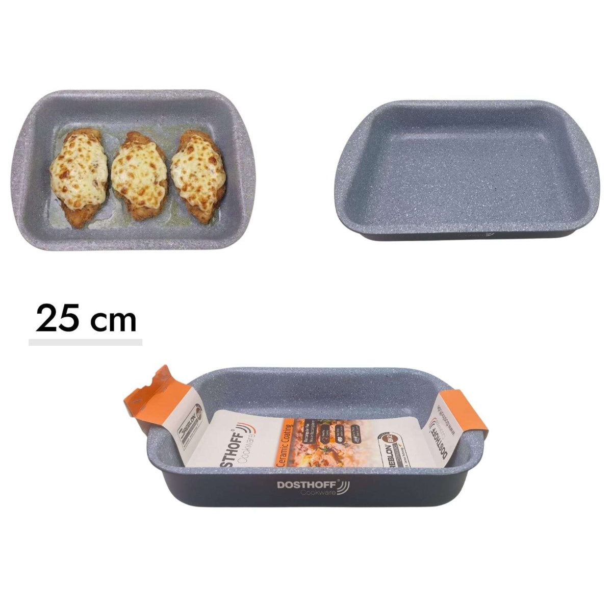DOSTHOFF RECTANGULAR OVEN TRAY BLACK 25 CM