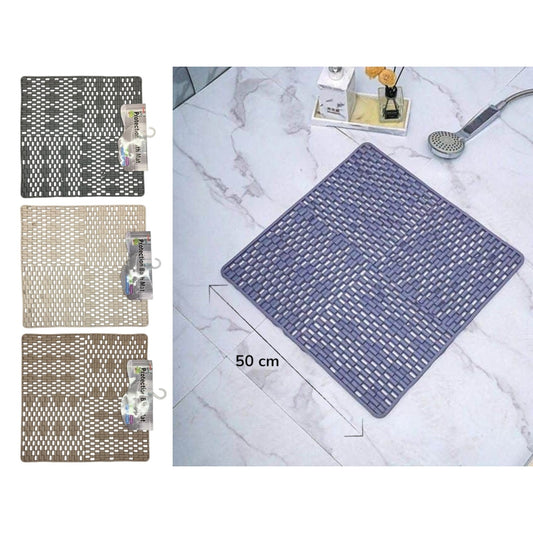 PVC non slip Square Shower Mat 50x50 cm