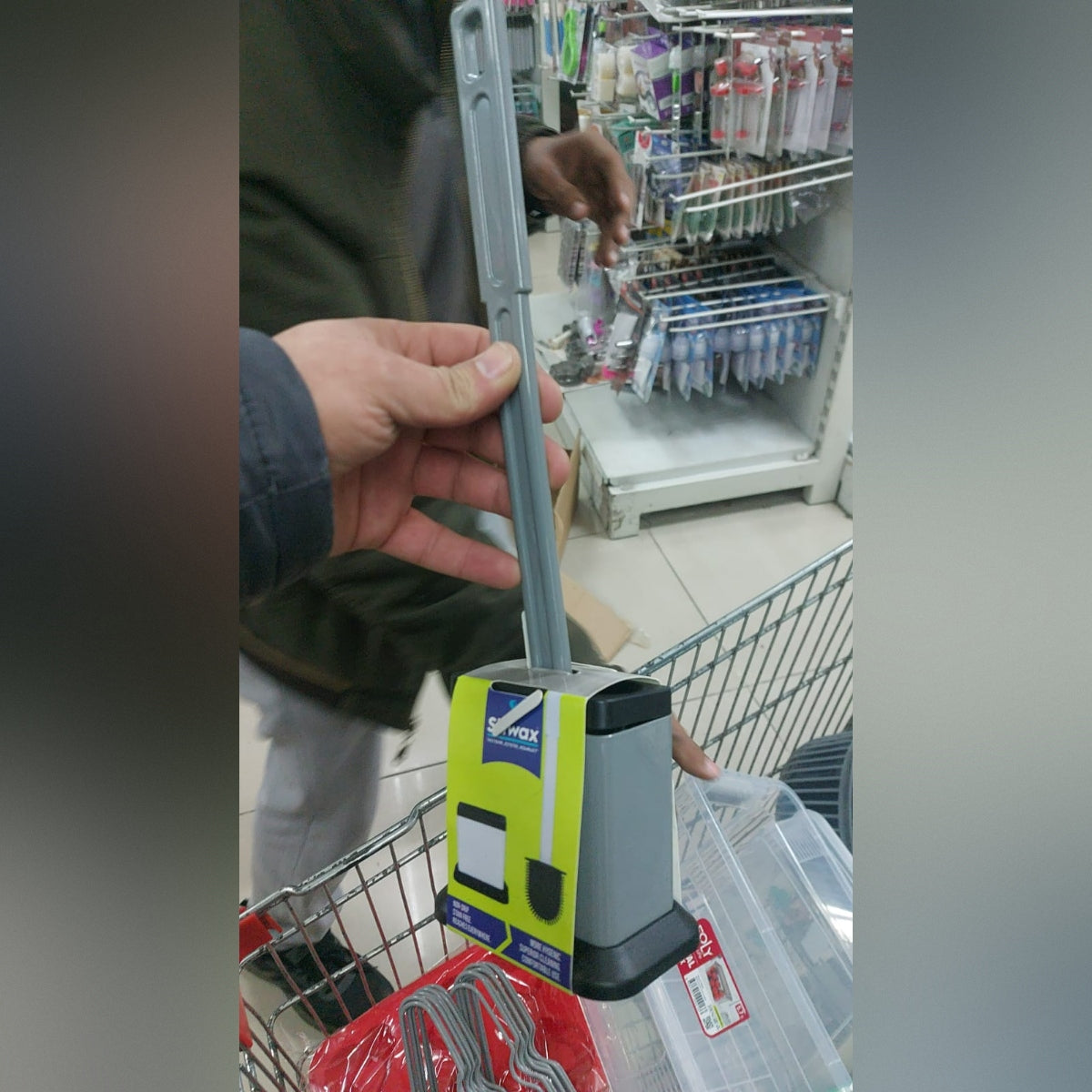 Rectangular Silicone Toilet Brush with Stand