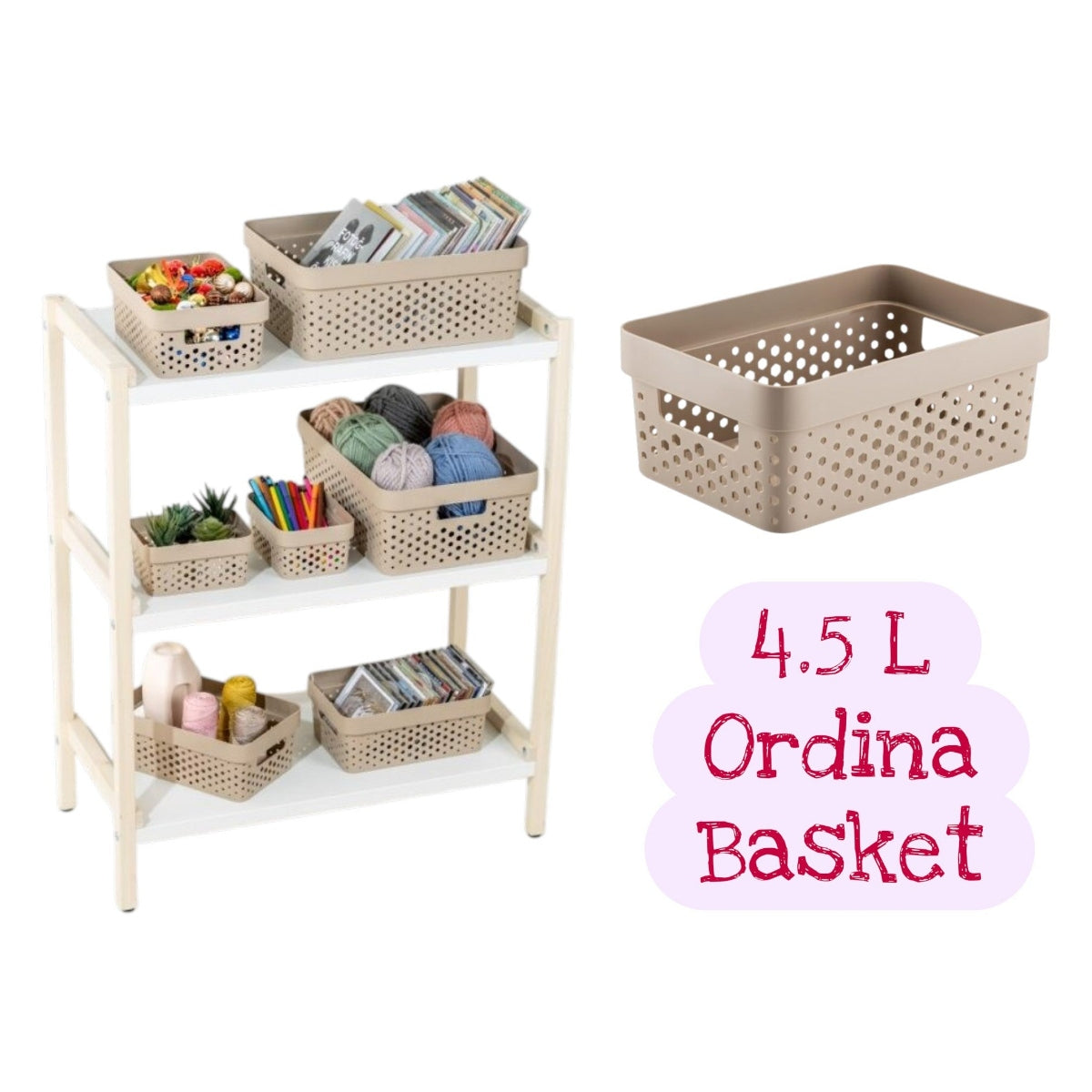 Medium Ordina Plastic Basket 4.5 Lt