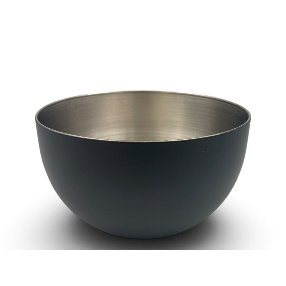 Large Stainless Steel Salad Bowl 24 cm with Black Mat