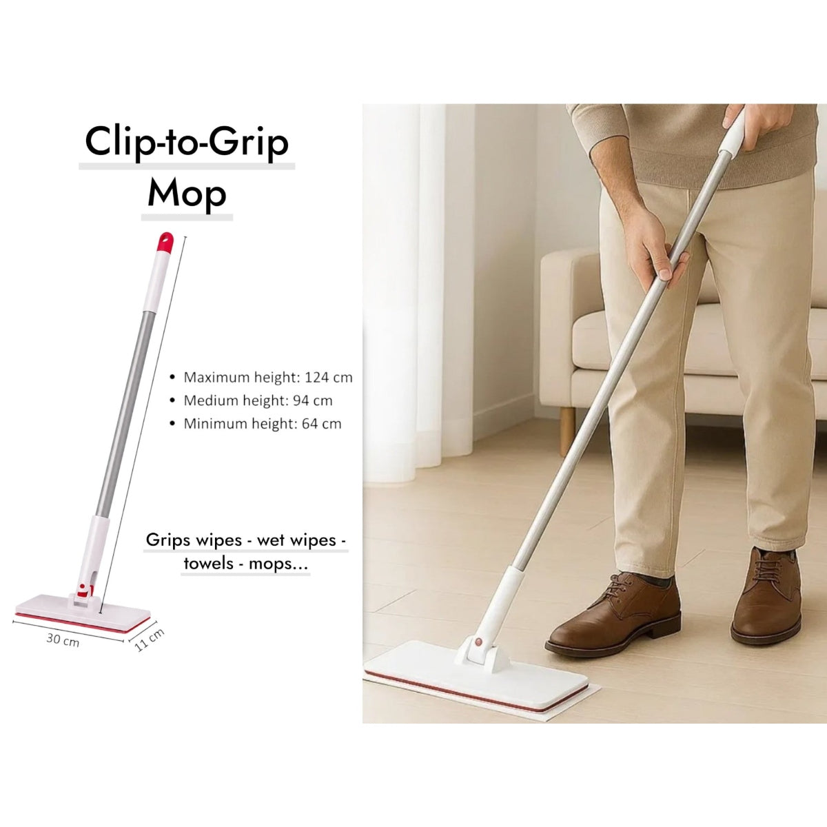 Auto-Clip Mop 32 cm Easy Clip-and-Grip technology