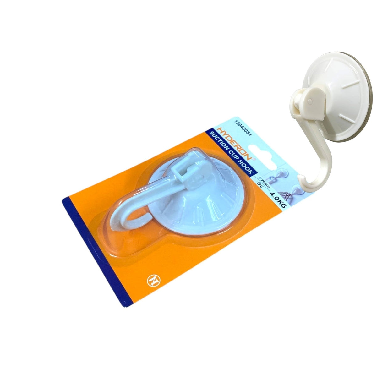 Large Strong White Suction Cup Round Hook X1