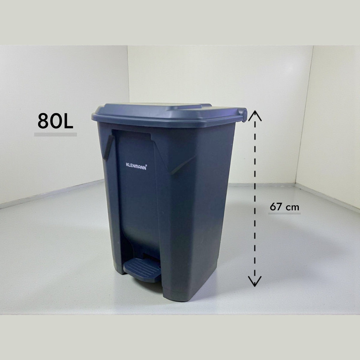 Heavy Duty Plastic Pedal Dustbin 80L