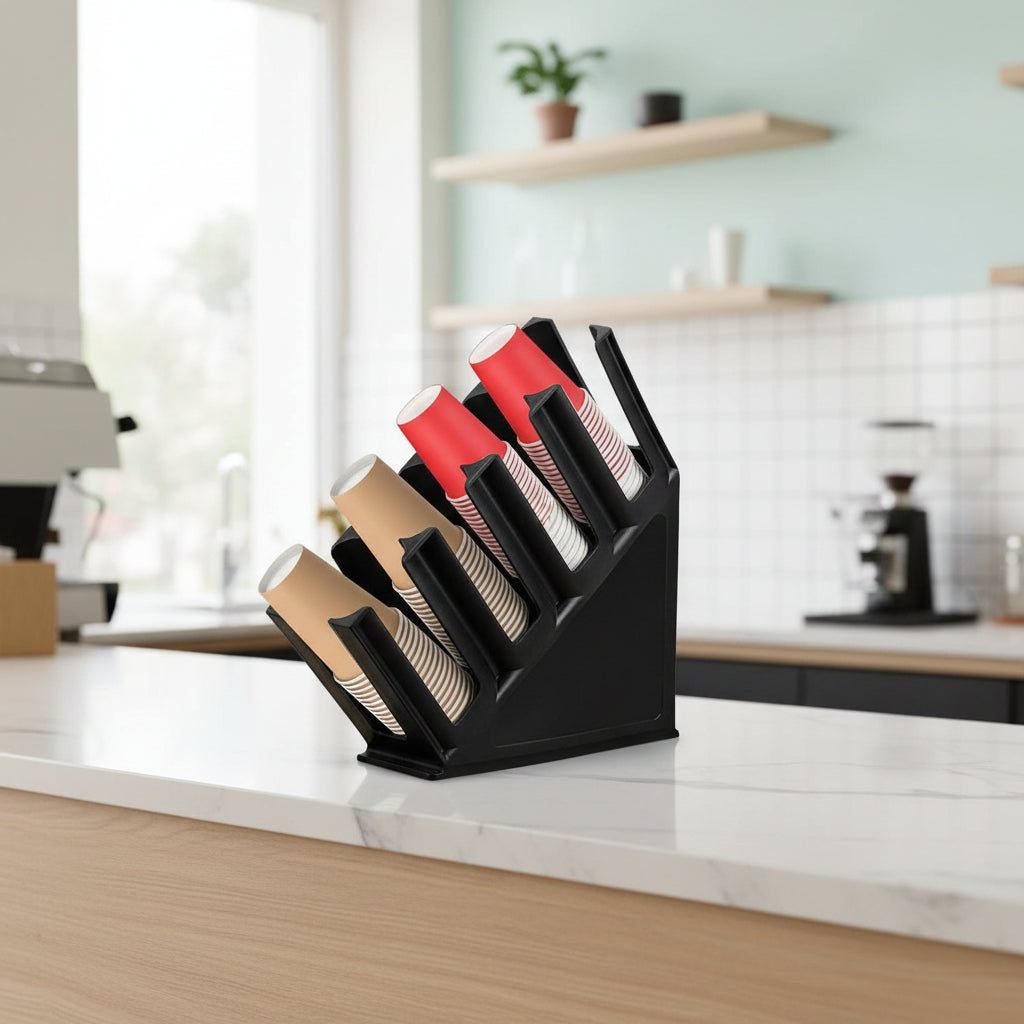 4 Grids Tilted Disposable Coffee Cup Holder
