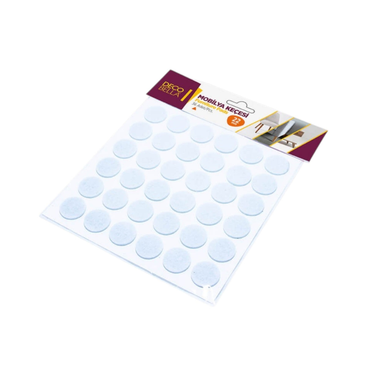 DecoBella 22 mm Pad Round - 36 pieces