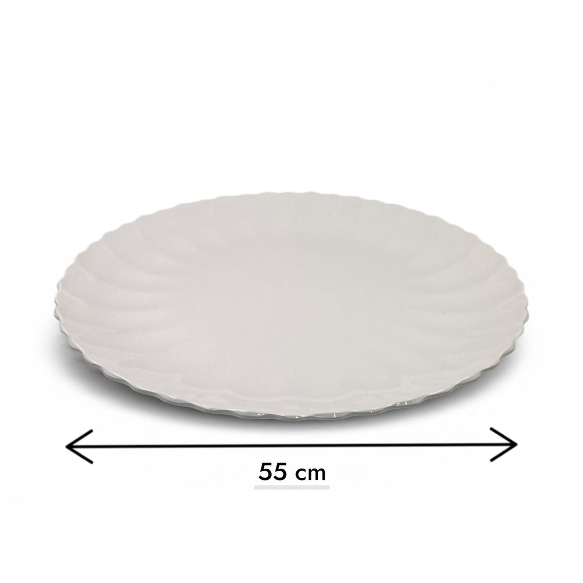 Melamine Big Round Dish with wavy edges