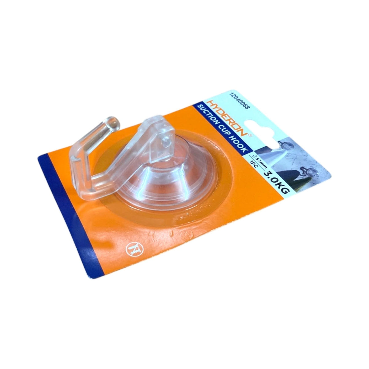 Large Strong Transparent Suction Cup Round Hook X1