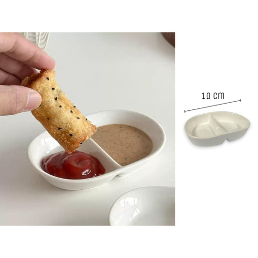 Small Divided Sauce Bowl 10 cm X2