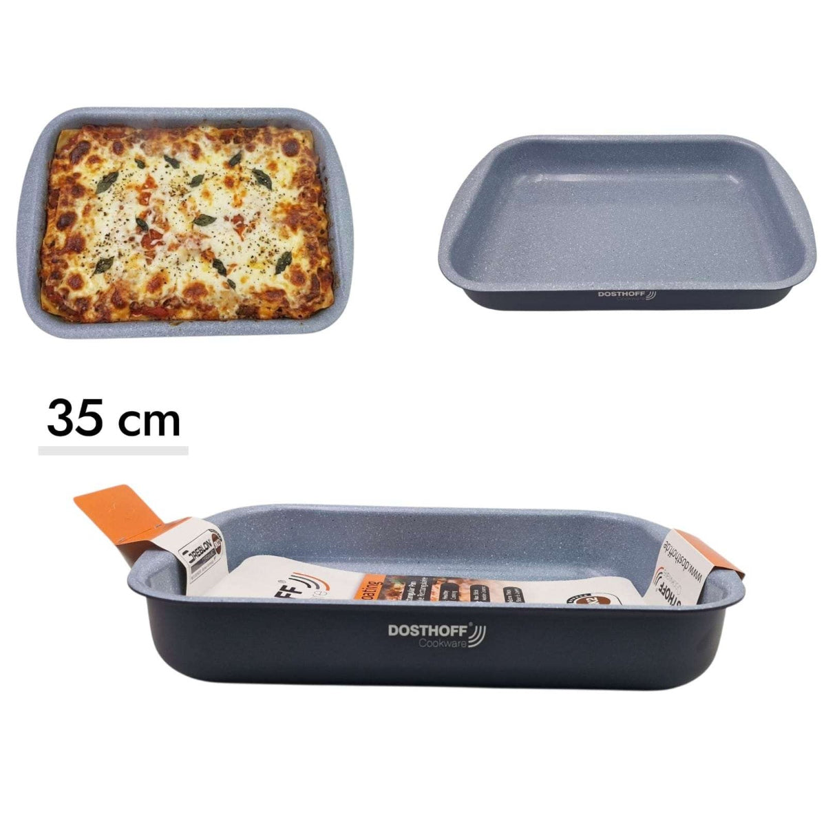 DOSTHOFF RECTANGULAR OVEN TRAY BLACK 35 CM