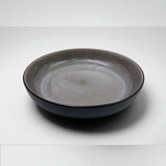 Dosthoff Glazed Deep Plate with Mat Black exterior 21.5