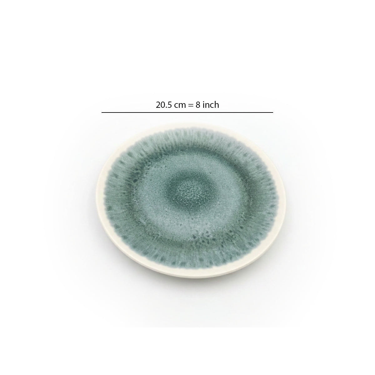 Green Marble Melamine Dessert Plate 8 inch X6