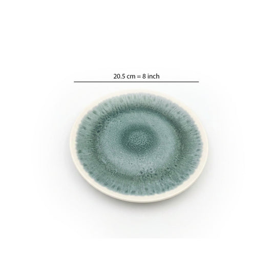 Green Marble Melamine Dessert Plate 8 inch X6