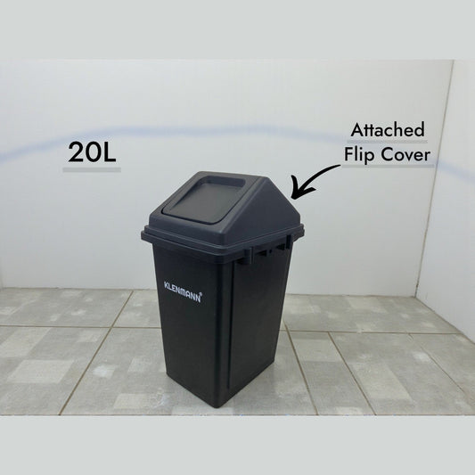 Heavy Duty Swing Top Bin 20L with attached Flip Cover