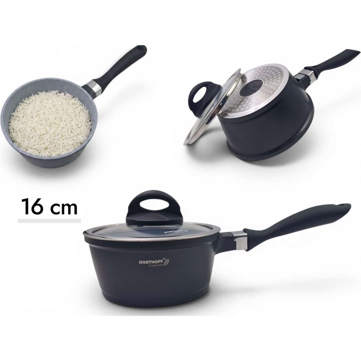 DOSTHOFF INDUCTION MASTER SAUCE PAN BLACK 16 CM