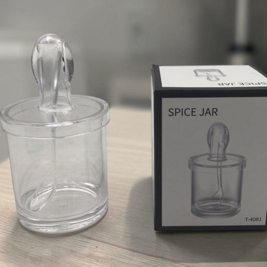 High Quality Acrylic Sugar and Spice Jar with Spoon